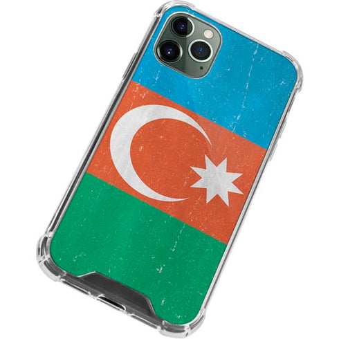 Azerbaijan Flag Distressed iPhone 12 Pro Max Clear Case